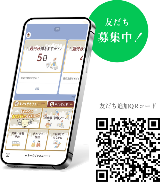 LINEのQRコードとLINEアカウントの表示画面